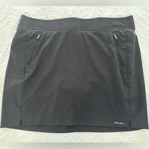Eddie Bauer Black Skort with Zipper Pockets